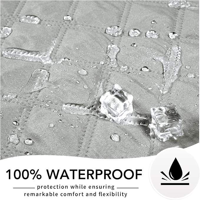 Easy-Going 100% Waterproof Dog Bed Cover, Non-Slip Pet Blanket for Furniture, Washable Couch Cover, Repleasement Sofa Cover (30X70 in, Light Gray)