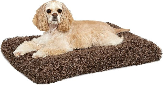 Midwest Homes for Pets Deluxe Dog Beds | Super Plush Dog & Cat Beds Ideal for Dog Crates | Machine Wash & Dryer Friendly, 1-Year Warranty, Cocoa, 30-Inch