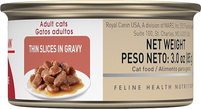 Royal Canin Adult Feline Health Nutrition Instinctive Thin Slices in Gravy Canned Wet Cat Food, 3 oz can (24-count)