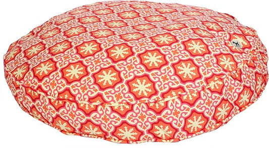 Molly Mutt Medium Large Dog Bed Cover - Round Bed - Medium/Large Dog Bed Cover - Washable - Pet Bed With Removable Cover - Dog Bed Covers, Papillon Print, 36" x 5" Round (dd59r)