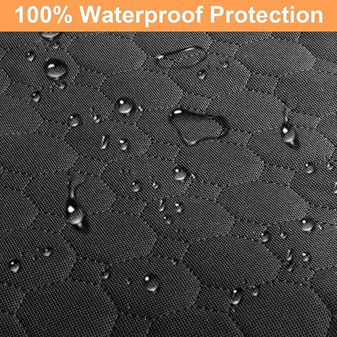 Mancro Dog Seat Cover for Back Seat, Scratchproof Dog Car Seat & Waterproof Dog Hammock for Car with Side Flaps, Durable Nonslip Dog Car Seat Cover，Black, X-Large