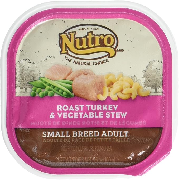 Nutro 50411778 Roasted Turkey & Vegetable Stew Can Small Breed Dog Food, 24 Ea/3.5 Oz