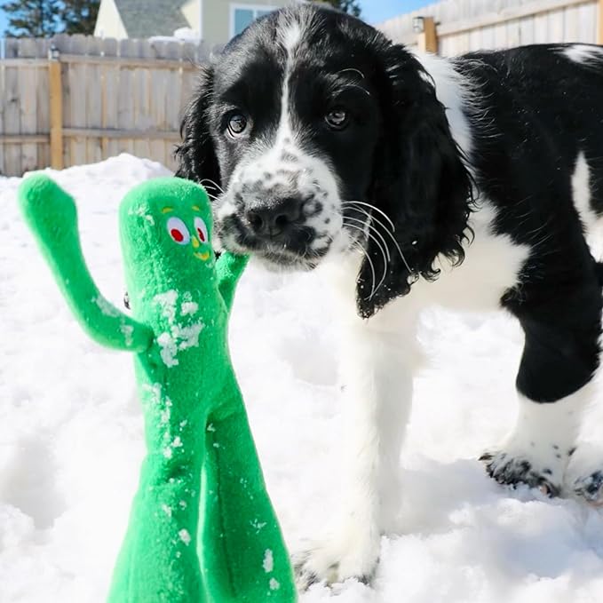 Multipet Gumby Plush Filled Dog Toy, Green, 9 inch (Pack of 1)