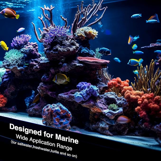 hygger Marine 500W Titanium Aquarium Heater for Salt Water and Fresh Water,Digital Submersible Heater with External IC Thermostat Controller and Thermometer,Fish Tank Heater for Fish Tank 60-120Gallon