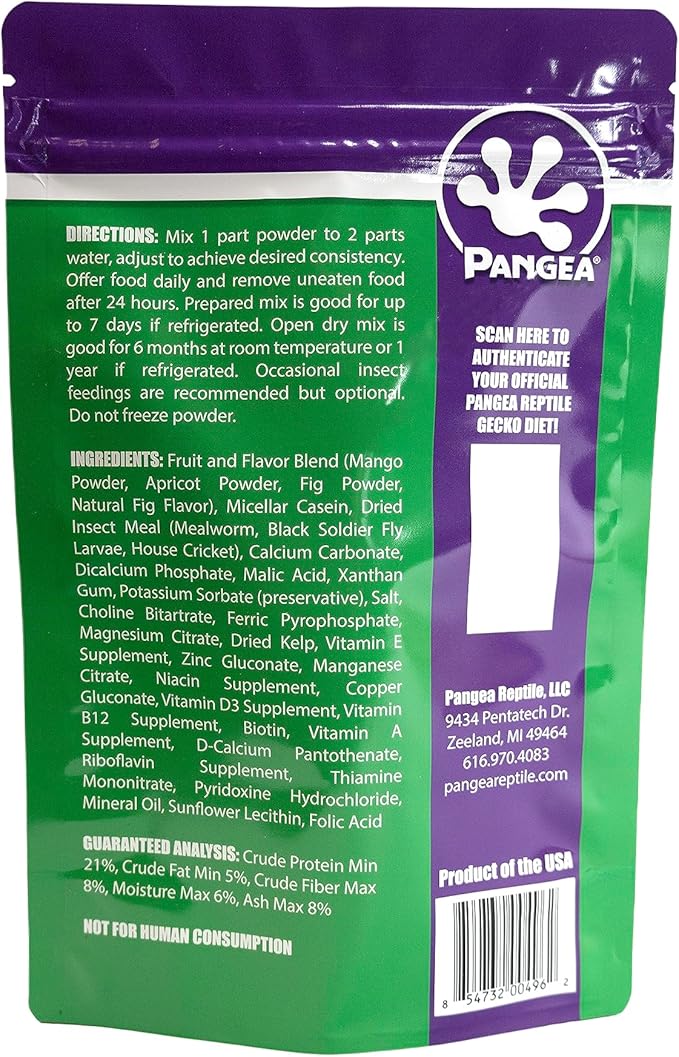 Pangea Fruit Mix Fig & Insects Crested Gecko Complete Diet (1 lb)