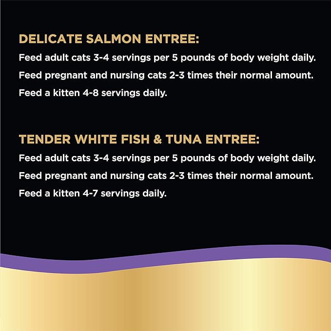 SHEBA PERFECT PORTIONS Cuts in Gravy Adult Wet Cat Food Tray, Delicate Salmon and Tender Whitefish & Tuna Entrée, Twin-Pack - 12 Count (Pack of 2)