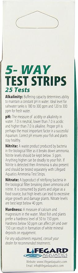 Lifegard Aquatics 5 Way Test Strip