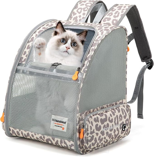 Montana West Cat Carrier Backpack for Small Medium Dog & Puppies with Breathable Mesh for Hiking Camping Backpack Travel Bag