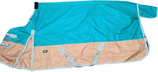 1200Denier Waterproof and Breathable Horse Sheet Tgw Riding Horse Blanket (74", Turquoise)