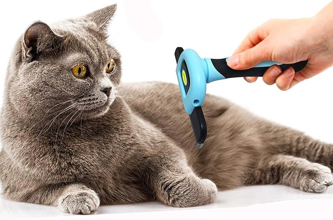 DakPets Pet Deshedding Tool | Professional Cat and Dog Brush for Shedding | Fur Deshedding Brush and Pet Hair Remover for Cats and Dogs | Stainless Steel Cat and Dog Shedding Brush for Pet Grooming