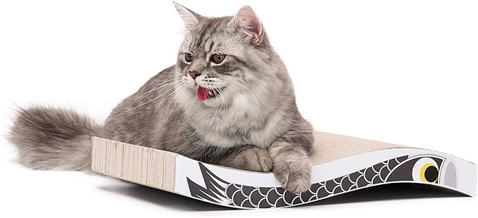 Cat Scratcher Cardboard Cat Scratch Pad with Premium Scratch Textures Design Durable Cat Scratching Pad Reversible