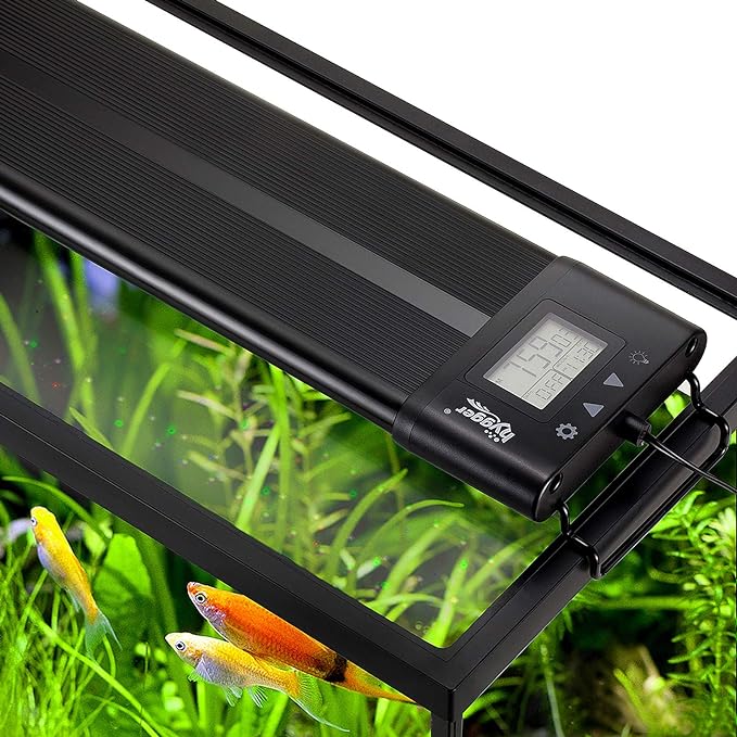 hygger Auto On OFF 48-55 Inch LED Aquarium Light Extendable Dimable 7 Colors Full Spectrum Light Fixture for Freshwater Planted Tank Build in Timer Sunrise Sunset