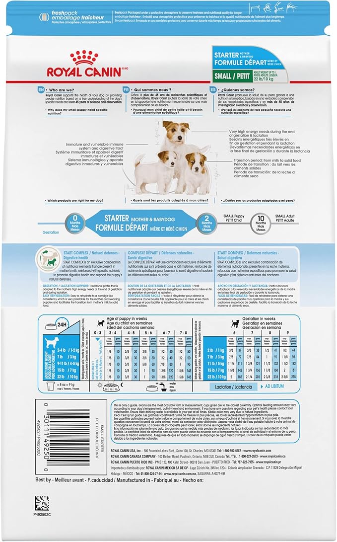 Royal Canin Size Health Nutrition Small Starter Mother & Babydog Dry Dog Food, 14 lb bag