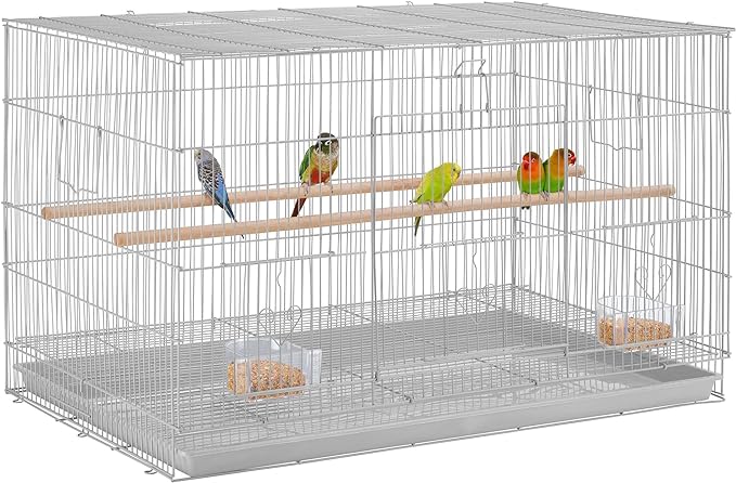 Yaheetech 30inch Length Iron Flight Bird Cage, Prakeet Cage Cockatiels Cage Flight Bird Cage for Conures Lovebirds