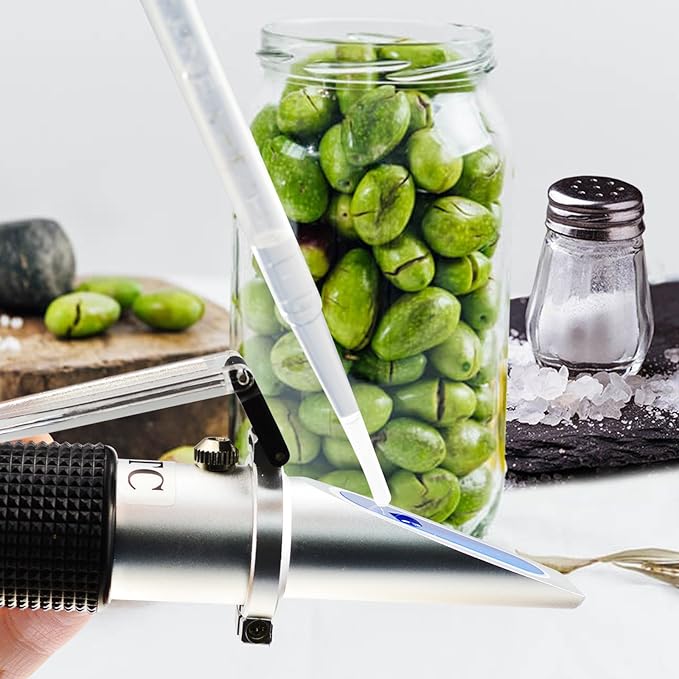 0-28% Salinity Refractometer ATC, Sodium Chloride (NaCl) Salt Level Meter Tester, Test Kit for Sea Water Brine Seawater Food Industry Pickle Soy Sauce, ±0.2% Accuracy