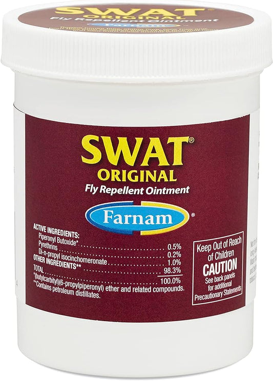 Farnam SWAT Fly Repellent Ointment for Wounds, Sores, Scratches and Abrasions Pink 7 Ounces