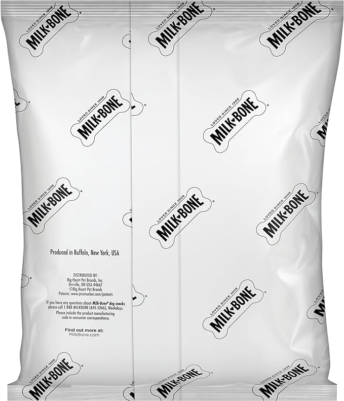 Milk-Bone MaroSnacks Dog Treats, 38 Ounce Refill Packs (Pack of 2) with Real Bone Marrow and Calcium