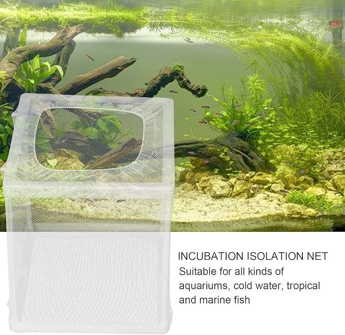 HEEPDD Aquarium Fish Breeder Box Isolation Box Breeder Hatchery Incubator with Suction Cup S