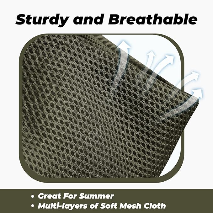 Dog Carrier Sling, Hand-Free Dog Sling Carrier for Small Dogs and Cats，Travel Safety Puppy Bag (ArmyGreen)