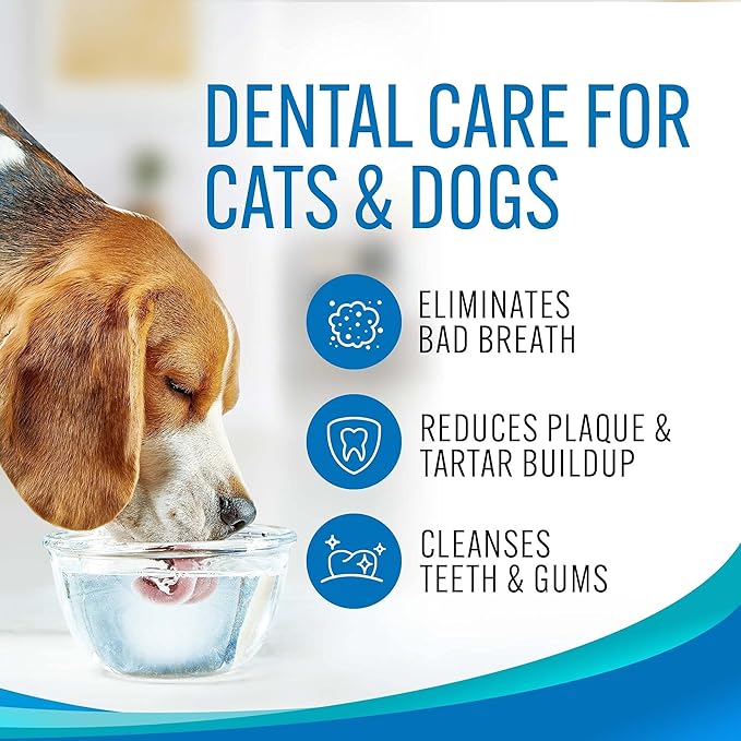 Emmy's Best EBPP Advanced Pet Dental Care Water Additive - Premium Cat & Dog Dental Care and Dog Breath Freshener - No Brush Formula Tartar & Plaque Remover for Dogs Teeth