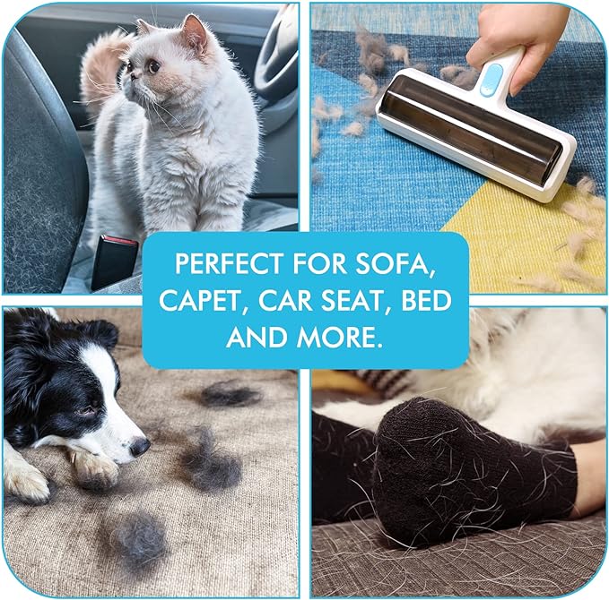 Pet Hair Remover Roller - Lint Roller for Pet Hair, Reusable Cat & Dog Hair Remover for Furniture, Couch, Bed, Car Seat, Carpet