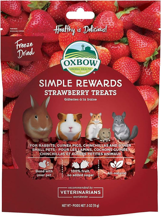 Oxbow SIMPLE REWARDS STRAWBERRY Small Animal Treat 0.5 oz