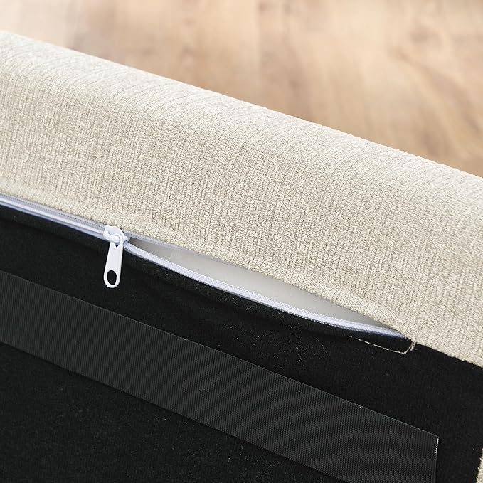 Pet Sofa, Made Sponge and Highly Breathable Linen, Suitable Pet Sofas, Dog Sofas, Dog Beds, Cat Beds, Cat Sofas for Medium-Sized Dogs (beige)