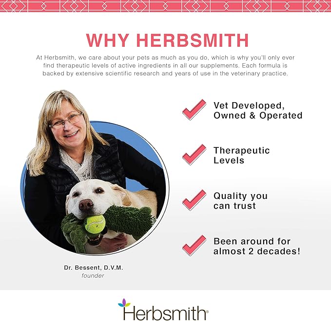 Herbsmith, Bladder Care for Cats and Dogs – Maintains Urinary Health for Dogs and Cats – Dog and Cat Kidney Support – 75g Powder