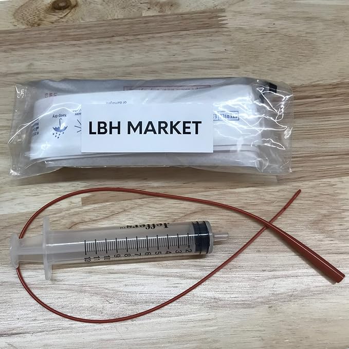Tube Feeding Kit for Puppies Kittens Includes Kendall Puppy Feeding Tube 5 French and 12 Ml Syringe for Fading Puppy Support Whelping Kit or Baby Kitten Supplies (5 FR)