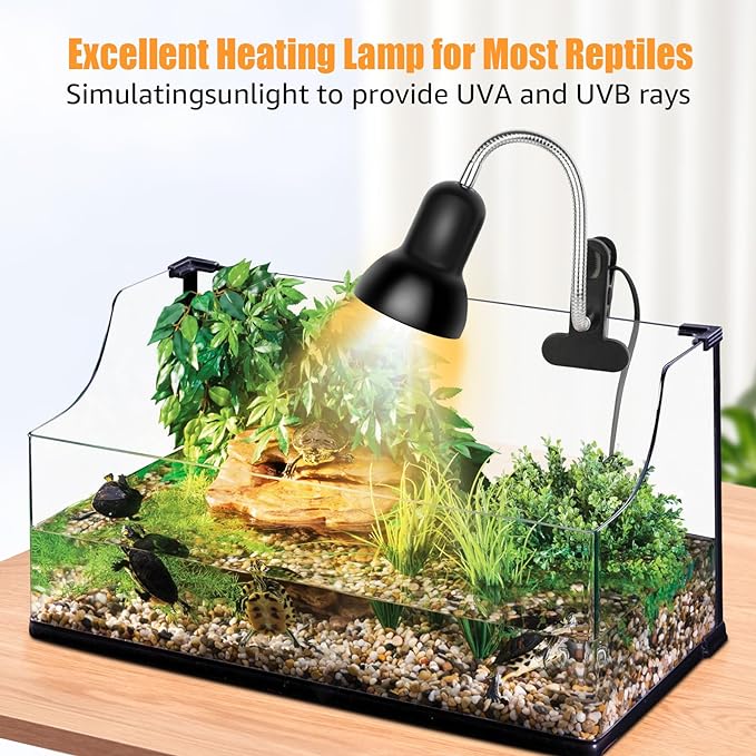 Reptile Heat Bulbs,50W UVA/UVB Reptile Bulbs Turtle Light Heat Bulbs for Aquatic Turtles Snack,Liza,Cages, Basking Light Bulbs 4-Pack