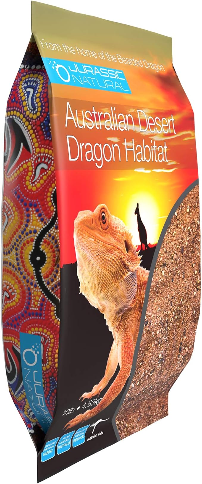 Jurassic Natural Australian Desert Dragon Habitat 10lb Substrate for Bearded Dragons and Other Lizards