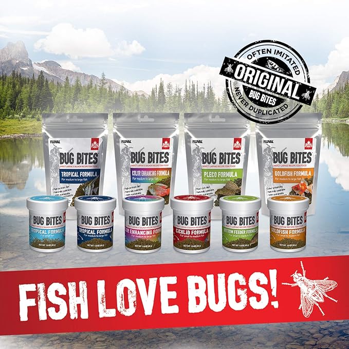 Fluval Bug Bites Cichlid Fish Food, Granules for Small to Medium Sized Fish, 1.59 oz., A6580 (Pack of 2)