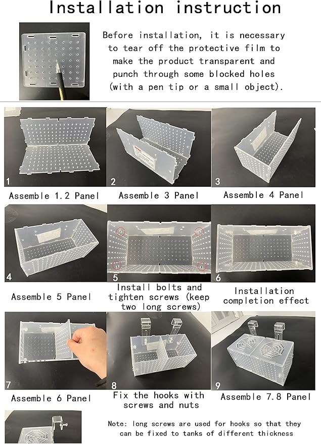 Hamiledyi Aquarium Breeding Isolation Box Acrylic Fish Tank Acclimation Hatchery Incubator Holder Divider for Guppy Shrimp Clownfish Fishes