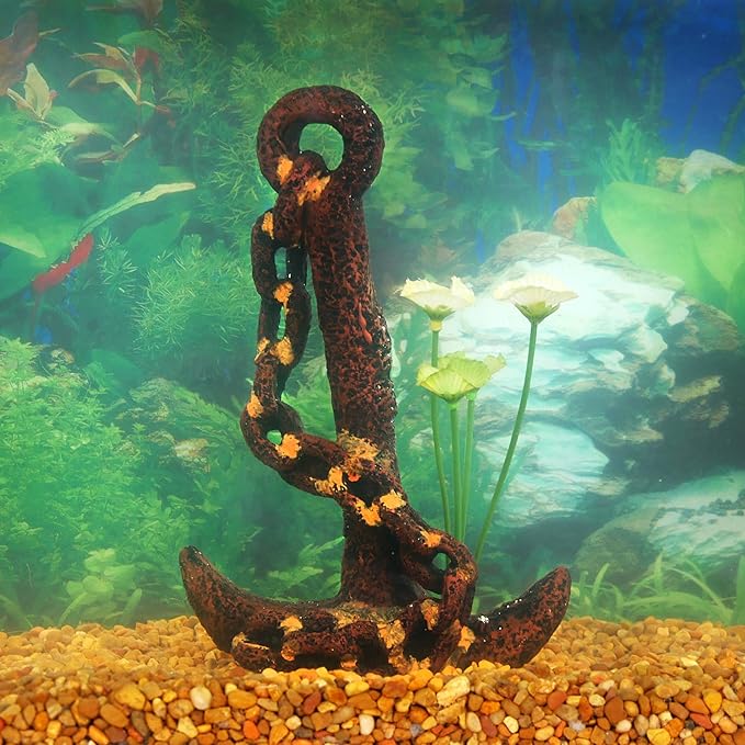 Penn-Plax Anchor with Plant Aquarium Decoration, Medium (RR801)