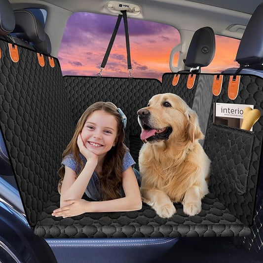 Back Seat Extender for Dogs,Dog Car Seat Cover with Hard Bottom Holds 330lbs ,Dog Car Hammock Into Dog Car Bed,Car Seat Protector for Dogs, Backseat Extender for Dogs Suitable for Car SUV Truck
