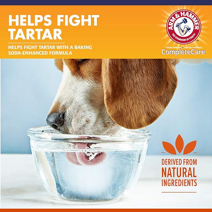 Arm & Hammer Complete Care Fresh Dental Water Additive for Dogs, 16 Fl Oz - Flavorless Dog Water Additive, Dog Mouth Wash, Dog Dental Rinse, PetWater Additive, Pets Dental Care for Bad Breath