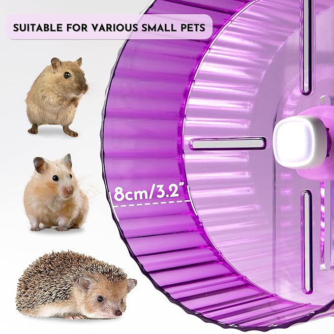 Hamster Wheel, 8.3inch Silent Hamster Wheel, Adjustable Height Turtle Wheel Turtle Tank Accessories, Dwarf Hamster Wheel, Hedgehog Wheel, Gerbil Wheel, Small Pet Exercise Wheels