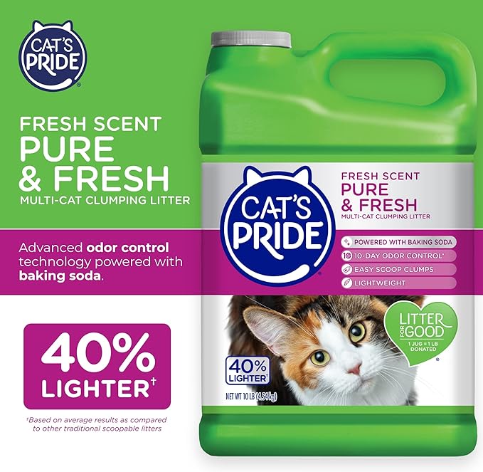 Cat's Pride Premium Lightweight Multi-Cat Clumping Litter 10 Pounds