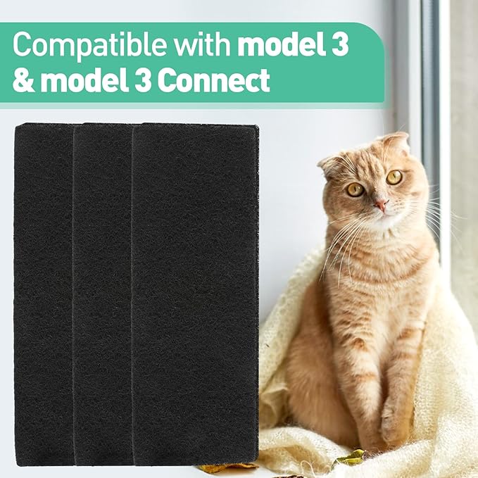 3 Pcs Carbon Filters for Model 3 - Thickened Replacement Filters for Absorbing Unpleasant Odors Control Damp from Pets and Keep Home Fresh