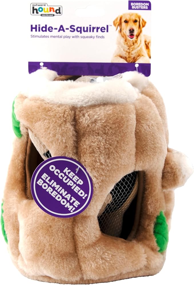 Outward Hound Hide A Squirrel Plush Dog Toy Puzzle, Medium