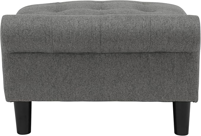 Paws & Purrs Modern 21" Wide Pet Chaise Lounge Bed for Small to Medium Dog or Cat, 28.8" L x 20.3" W x 13.3" Th, Gray