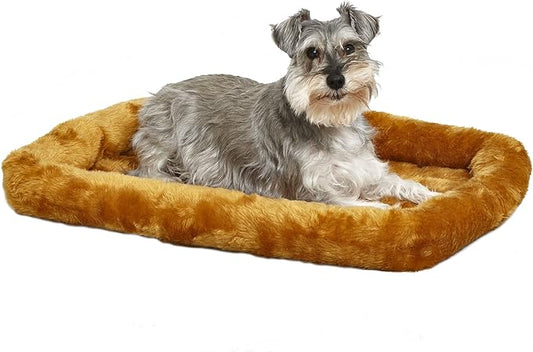 MidWest Homes for Pets Bolster Dog Bed 30L- Inch Cinnamon Dog Bed or Cat Bed w/ Comfortable Bolster | Ideal for Medium Dog Breeds & Fits a 30-Inch Dog Crate | Easy Maintenance Machine Wash & Dry