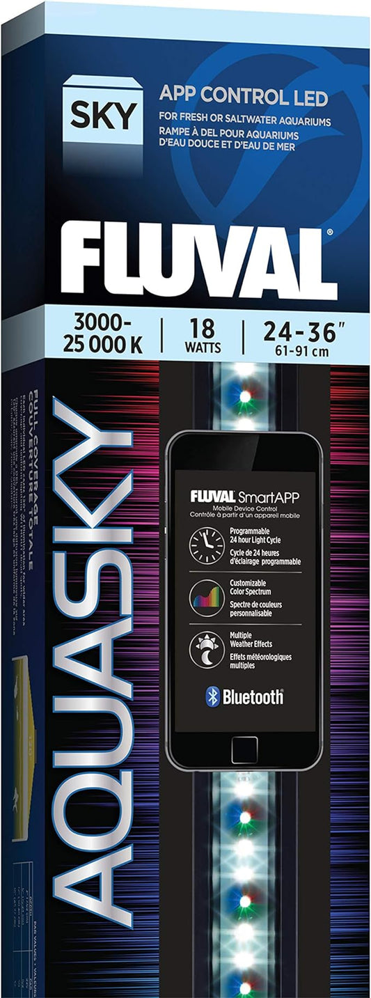 Fluval Aquasky 2.0 LED Aquarium Lighting, 18 Watts, 24-36 Inches