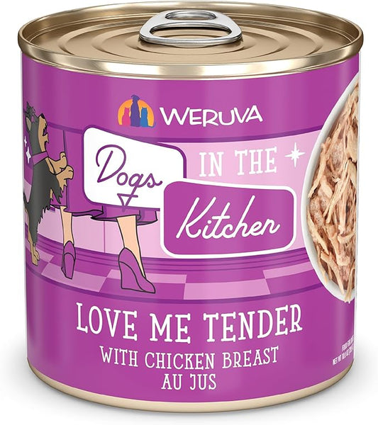 Weruva Dogs in The Kitchen, Love Me Tender with Chicken Breast Wet Dog Food, 10oz Can (Pack of 12)