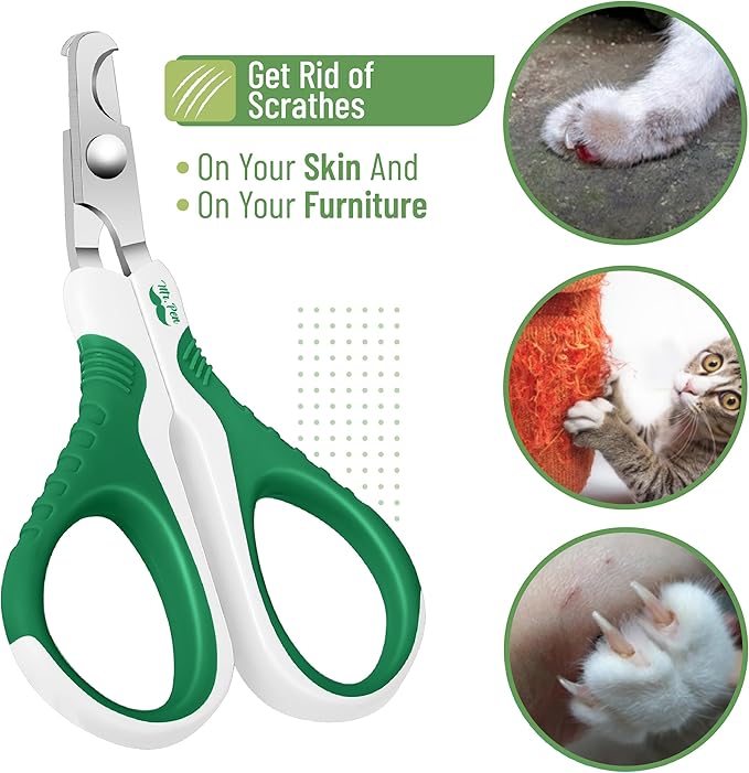 Mr. Pen- Cat Nail Clipper, Green & White Cat Nail Trimmer, Cat Nail Clippers, Cat Claw Clippers, Cat Clippers for Nails, Pet Nail Clippers, Kitten Nail Clipper, Small Dog Nail Clipper Cat Claw Trimmer