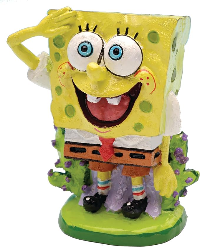 Penn-Plax SpongeBob and Pineapple House Aquarium Ornament | 2 piece Set | Great for fresh or alt water tanks