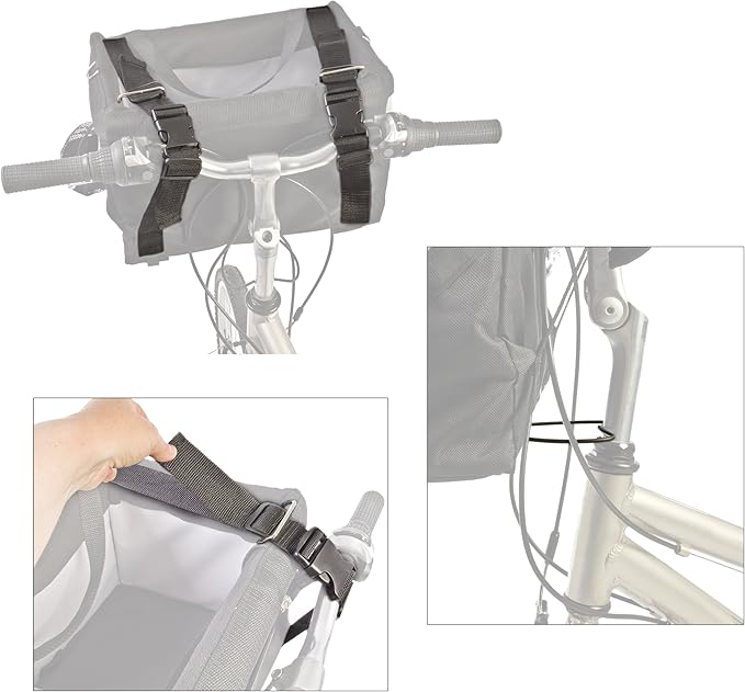 Traveler 2-in-1 Pet Bike Basket and Over The Shoulder Carrier