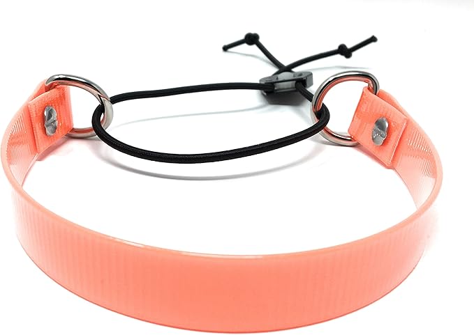 Sparky Pet Co - ECollar Replacement Strap - Bungee Dog Collar - Waterproof - Adjustable - Secure Nexus Wheel Lock - for Electronic Training & Invisible Fence Systems - 3/4" (Neon Orange)