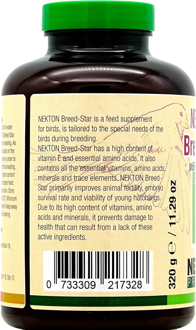 Nekton Breed-Star Breeding Supplement for Birds 320g / 11.29oz, Off White