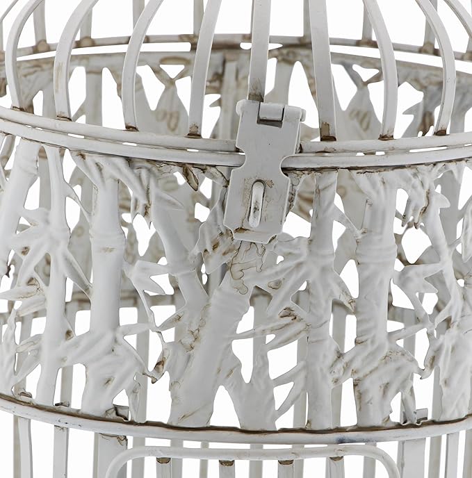 Deco 79 82677 Birdcage, 15", 18"H, White